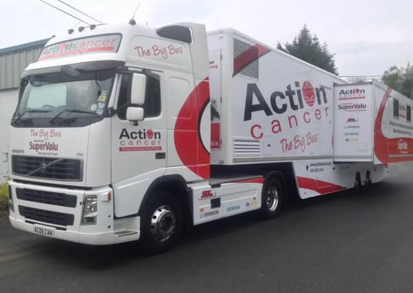 The Action Cancer Big Bus will be visiting Whiteabbey. INNT 41-808CON