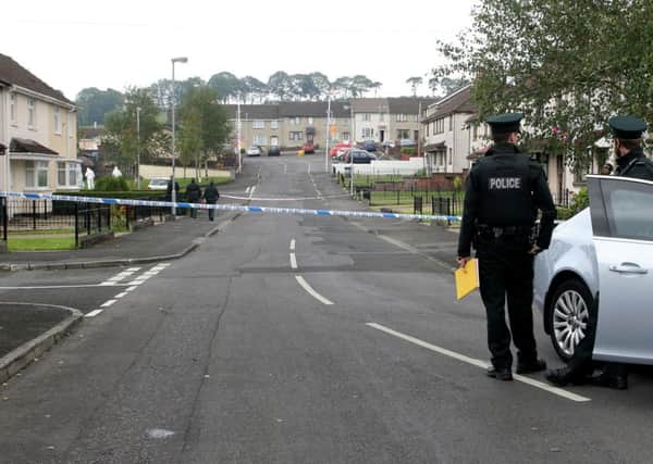 Brookfield Gardens in Ahoghill sealed off by the PSNI. INBT39-203AC