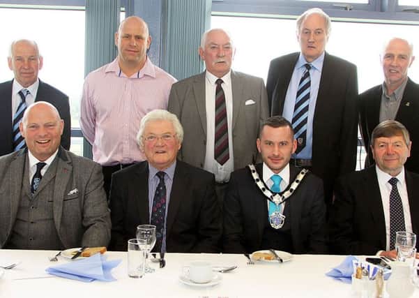 The top table invited guests at the BUFC lunch on Saturday. INBT 41-909H