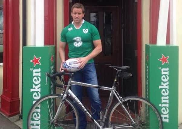 Niall Bryson will cycle to Cardiff for IRFU charity