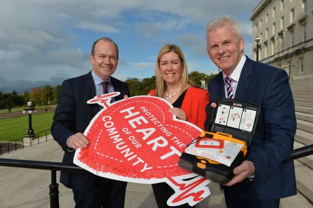 Over 300 external defibrillators will be installed in SPAR, EUROSPAR and VIVO branded stores across Northern Ireland throughout 2016, thanks to a campaign launched by Henderson Group. Pictured is Chief Medical Officer at the Belfast Trust, Dr Michael McBride who has given his full support to the campaign, with Henderson Group's Head of Corporate Marketing, Bronagh Luke and Sales & Marketing Director Paddy Doody. www.heartofourcommunityni.com #defibdonate 

Press Release
EMBARGO: 00:01 Monday 05 October 2015

Retail group pumps life into NIs largest external defibrillator network

A local retail group has launched plans to install Northern Irelands largest network of external, public access defibrillator devices here, it has been announced today.

Over 300 of Mallusk-based Henderson Groups SPAR, EUROSPAR and VIVO branded outlets have signed up to a new campaign to install AEDs (Automated External Defibrillators) outside their stores, which has full support from Dr Michael McBride, Northern Irelands Chief Medical Officer. 

It is intended that the 300 new devices will be installed and available for public throughout 2016. 

Community and store fundraising at each outlet signed up will fund the devices, aiming for £1,500 to purchase the product, its temperature controlled cabinet and installation.  

With around 1,400 cardiac arrests occurring each year in Northern Ireland outside of hospitals, it is vital bystanders perform CPR and make use of an AED device if readily available.  This will be Northern Irelands largest external network of lifesaving devices.

Henderson Groups Bronagh Luke, who has pioneered the campaign with her colleagues, says that this initiative is essential for every community to get involved in;

At the heart of our business we are passionate about local. We hope that every local community will get behind their stores fundraising campaign and ensure more life-saving devices are on hand, and we encourage retailers and communities to educat