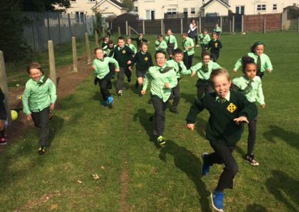 Tannaghmore P5 Mrs Rooney's class enjoying their golden mile.