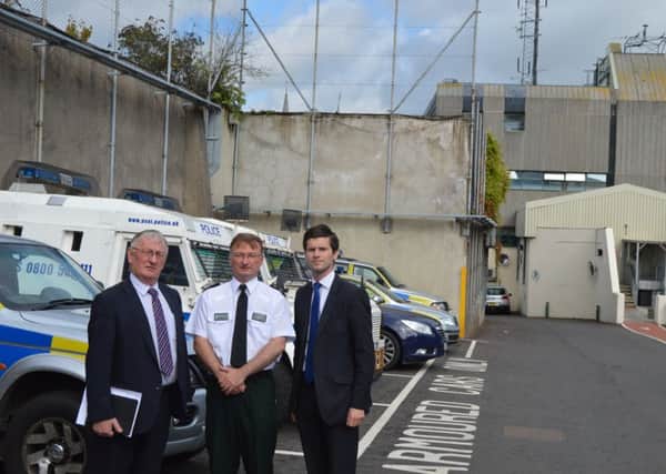 Sydney Anderson MLA, PSNI Area District Commander David Moore and Cllr Jonathan Buckley are pictured after a recent meeting, during which they discussed a variety of current issues.