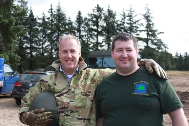 Ian (left) alongside fellow HESNI employee, Corporal Sandy Cavanagh, who was delighted to showcase his role in the Army Reserves to the visiting employer group.