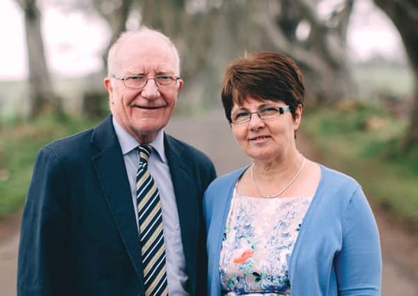 Moderator of the General Assembly, Rt. Rev. Ian McNie and his wife, Anne, who toured Ballymena Presbytery last week INBT-42F-Ian and Anne McNie.