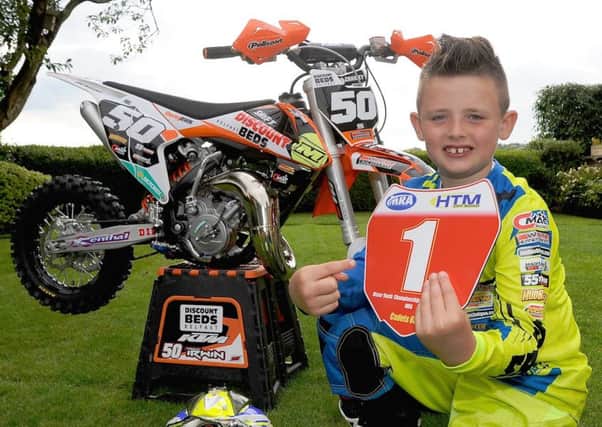 Fairview Primary School pupil Charlie Irwin wrapped up the 65cc Cadet Ulster Championship on Saturday. INLT 42-922-CON