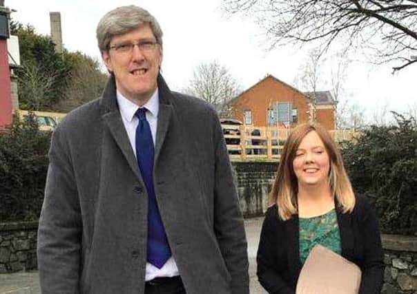 SF candidate Catherine Seeley pictured after her selection meeting with Education Minister John O'Dowd