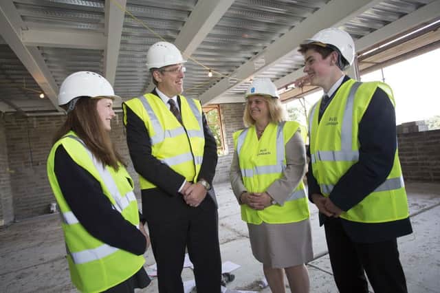Education Minister John O'Dowd visit to Ballymoney High School. 

Photo Lorcan Doherty Photography. INBM43-15 S