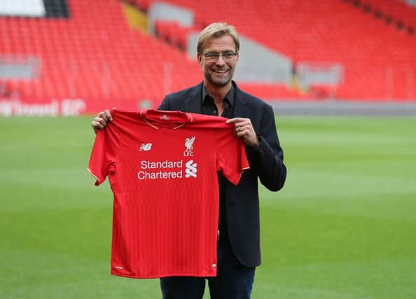New Liverpool manager Jurgen Klopp during a photocall at Anfield, Liverpool. Photo credit: Peter Byrne/PA Wire.