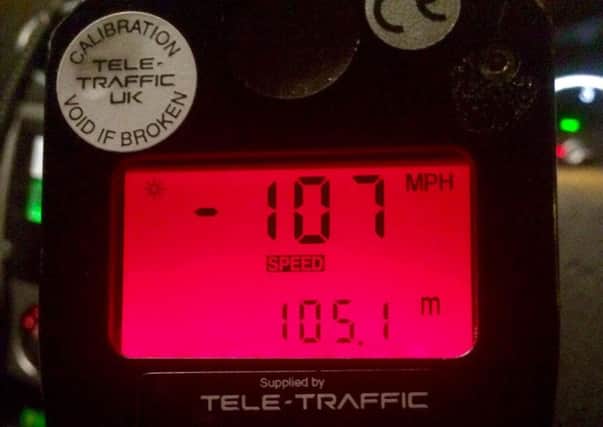 A speedometer reading of 107mph was taken on the Moorfields road. INLT-42-706-con