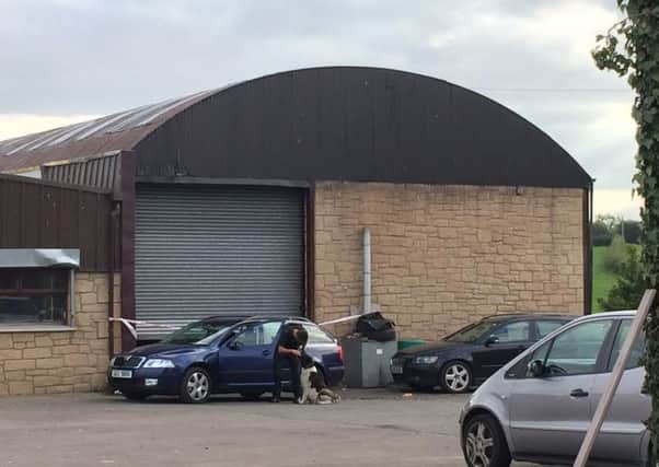 The garage where the 32-year-old's body was found