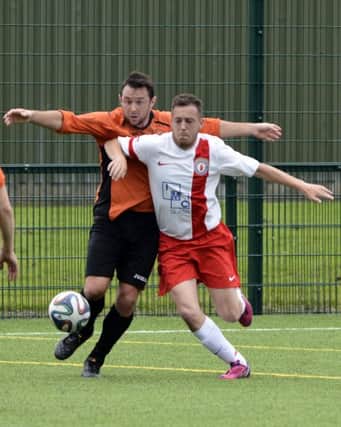 Jeff Brady went close with a couple of efforts at Newry City on Saturday. INBL1538-252PB