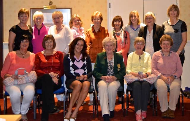 Lady Captain, Margaret Boyd pictured with the winners at the recent Prize Night in Lisburn Golf Club.
