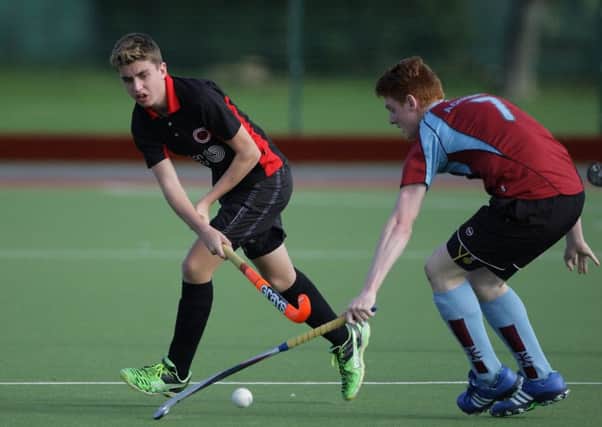 Action from the game between South Antrim 2 and Kilkeel 2. US1542-514cd  Picture: Cliff Donaldson
