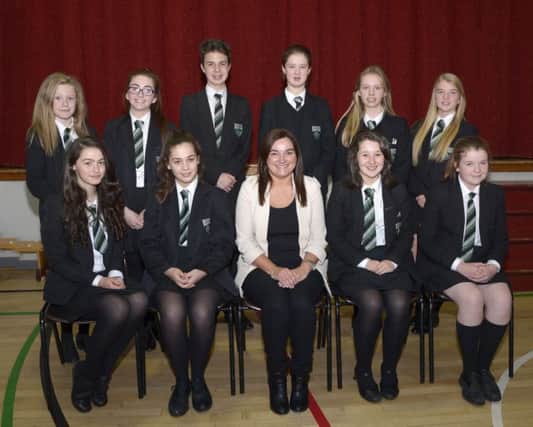 Years 8, 9  and 10 Class Prizewinners pictured with Head of Key Stage 3 Teacher Helen Wilson at the Annual Distriburion of Certificates and Awards at Rathfriland High School ©Edward Byrne Photography INBL1543-228EB