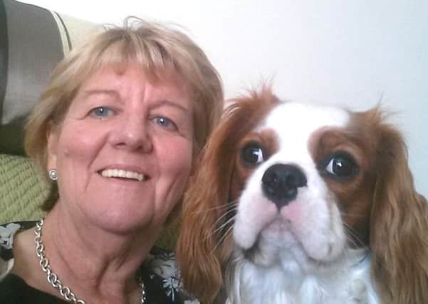Mary Henderson from Newtownabbey Methodist Mission and her dog, Ollie.