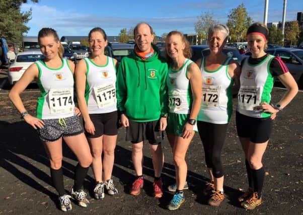 Co Antrim Harriers members after Bobby Rea Memorial XC races.  INT 44-688-CON