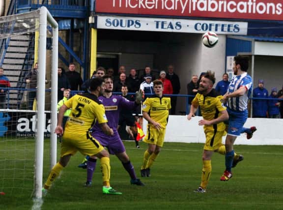 Howard Beverland goes close for Coleraine during Saturday's scoreless draw with Cliftonville. wk44081mb