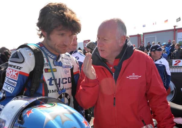 Guy Martin with Mervyn Whyte at this years North West 200.