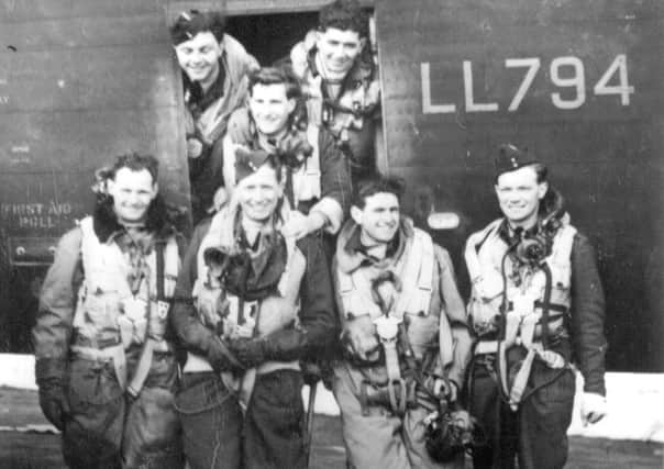 Flt. Lt. Walter Scott DFC [extreme right] with his comrades during the war