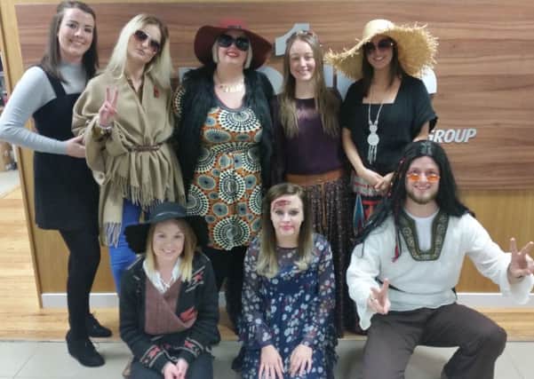 Autoline Insurance Group are celebrating their 40th Anniversary this year and the Ballymena office is going back in time with a 1970s theme fancy dress to begin the Halloween weekend. The team, pictured here, are continuing to raise funds for Autolines £40k for 40 Charities Challenge.