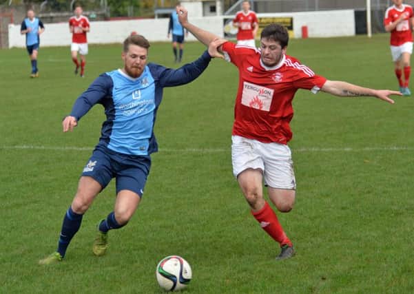Larne FC in action against Ards at Inver Park. INLT 45-037-PSB Photo: Phillip Byrne
