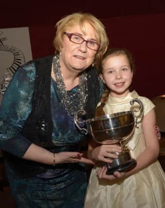 Pat Mulligan presented the Pat Mulligan Rosebowl Premier Award to winner Tia McCrory ©Edward Byrne Photography INBL1545-228EB