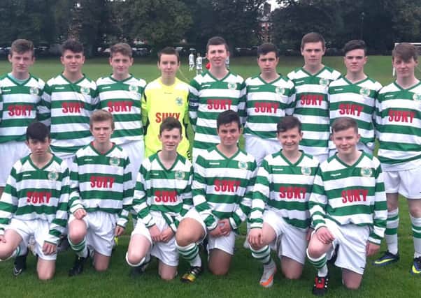 Some of the Lurgan Celtic under 16s before play earlier in the season.