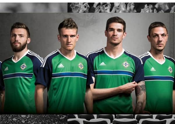 The new Northern Ireland football kit. Nov 9, 2015