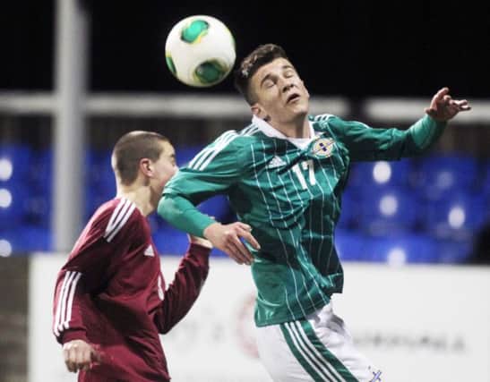 Linfield forward Adam Salley is in action for Northern Ireland in Sochi this week.