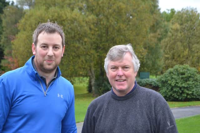 Philip Morton and Peter Turkington enjoy a recent game at Lisburn Golf Club.