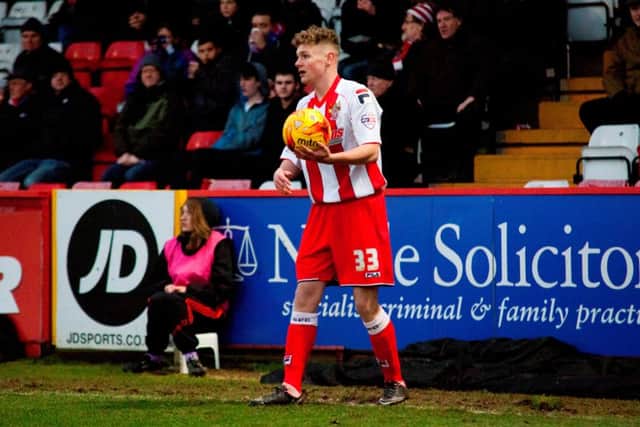 Ben Kennedy in action for his club Stevenage.