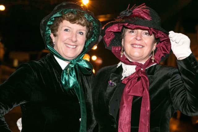 Victorian ladies Ruth Clarke and Elsie French at the 2013 fair. INCT 48-410-RM