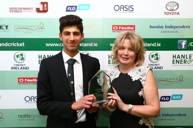 The Castleknock Hotel Junior Player of the Year Vaurn Chopra with Gael Cooke Allen, Sales Manager Castleknock Hotel & Country Club.