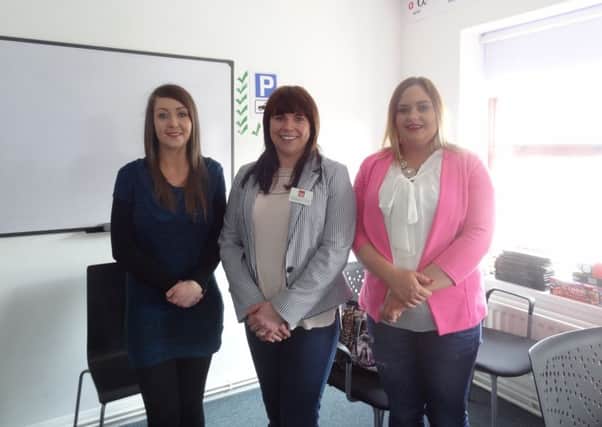 Leonard Cheshire Disability staff Shauna Kelly, Anita Scullion (Manager) and Emma Cassidy are all part of NISCC Ambassadors for Careers in Care Scheme.