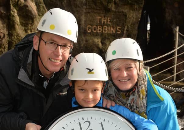 The lucky 5,000th visitor was Steven Dickson from Lisburn, who is pictured with wife Kit and son Jack.  INLT 47-660-CON