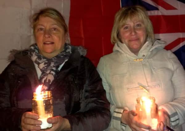 Rose West (left) and Lorraine Shearer, organisers of the candlelit vigil in Rathcoole.