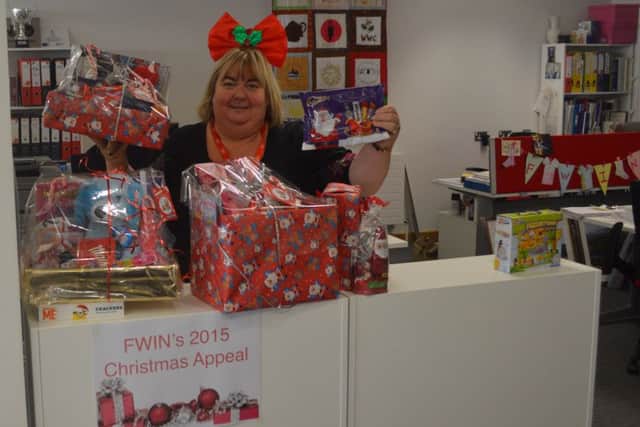 Catherine Cooke, Co-Ordinator at FWIN, launches the FWIN Christmas Appeal.