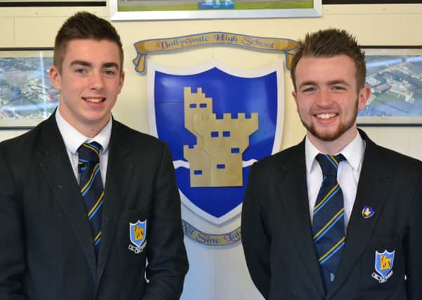 Ballycastle High School's Barry McMullan and Andy Christie
