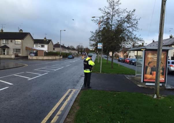 Police speed operation on the Morganshill Road, Cookstown