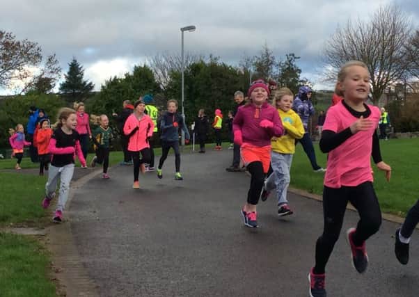 These kids give it their all at the Larne junior parkrun on Sunday. INLT 48-915-CON