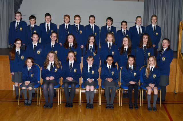 Year 8 pupils at Antrim Grammar School - class Year 8P. INBT 46-806H