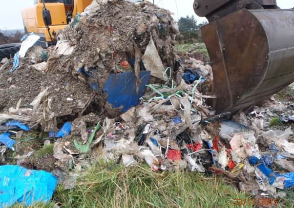 Waste found by NIEA officials on private land in Galbally