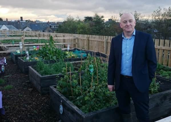 David Hunter, chief executive of AEL pictured at the Centre Point allotments.  INLT 49-667-SG