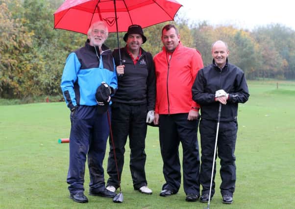 Neville Neill, David Colliday, Adrian Adams and Philip Smith who played in Saturday's Winter League competition at Galgorm Castle Golf Club. INBT 46-182CS