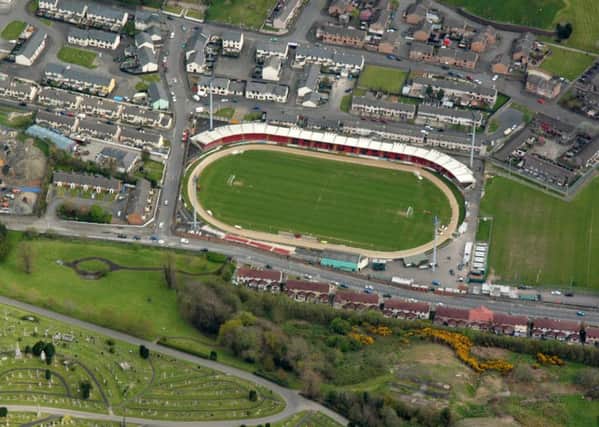 Aerial view of the Brandywell Sports Stadium.  Picture taken by Aveen Peoples. 3004Ap1