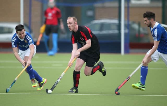 Action from the game between South Antrim and Portadown. US1547-517cd  Picture: Cliff Donaldson