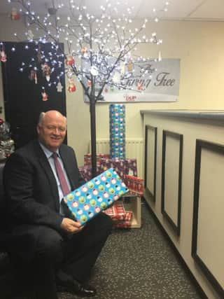 Upper Bann MP David Simpson with the constituency Giving Tree.