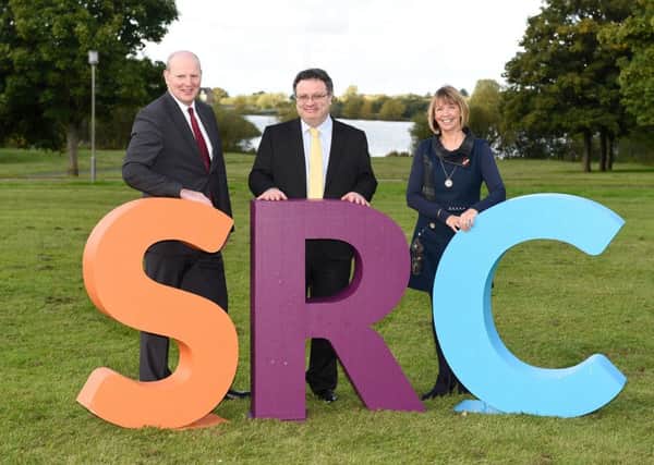PRESS RELEASE IMAGE

7/10/15: Farry signs £1.9million design contract for new Southern Regional College campuses

Employment and Learning Minister Dr Stephen Farry today attended the site of the new Southern Regional College (SRC) Craigavon campus development.

The Minister also signed the £1.9million design contract for the development of three new campuses at Armagh, Banbridge and Craigavon. The Armagh and Banbridge projects will see new campuses being developed on the existing sites while the Craigavon development will replace the Lurgan and Portadown campuses with a single new high quality campus in Craigavon. 

Pictured with Employment and Learning Minister Dr Stephen Farry are (left) Brian Doran, Principal and Chief Executive of Southern Regional College and Margaret Tinsley, Chair of Strategy and Community Planning at Armagh City, Banbridge and Craigavon Borough Council. Picture: Michael Cooper