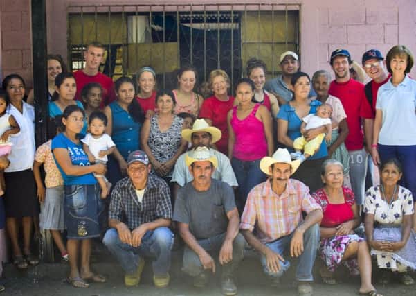 The Barr family with some of the people in Guatemala they are aiming to raise funds for as part of the Big Festive Fry